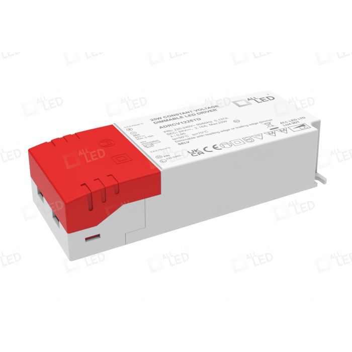 Drive12TD 12V DC Constant Voltage Triac Dimmable LED Driver 25W