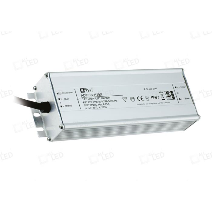 Drive24 24V DC Constant Voltage LED Drivers 150W IP67