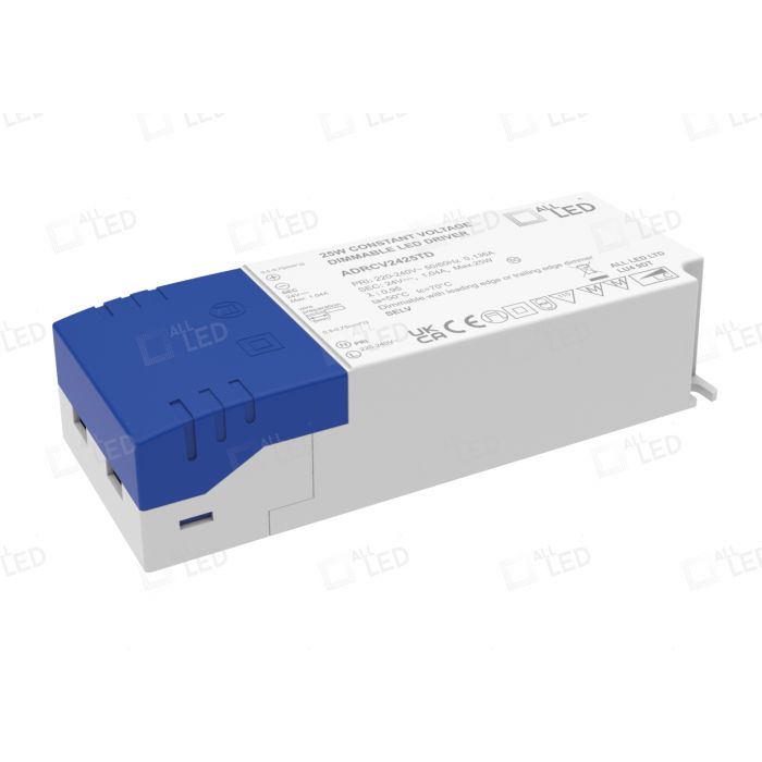 Drive24TD 24V DC Constant Voltage Triac Dimmable LED Driver 25W