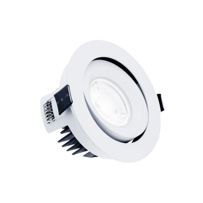 Defender Adjustable 10W IP44 Dimmable LED Fire Rated Downlight 3000K 0-10V