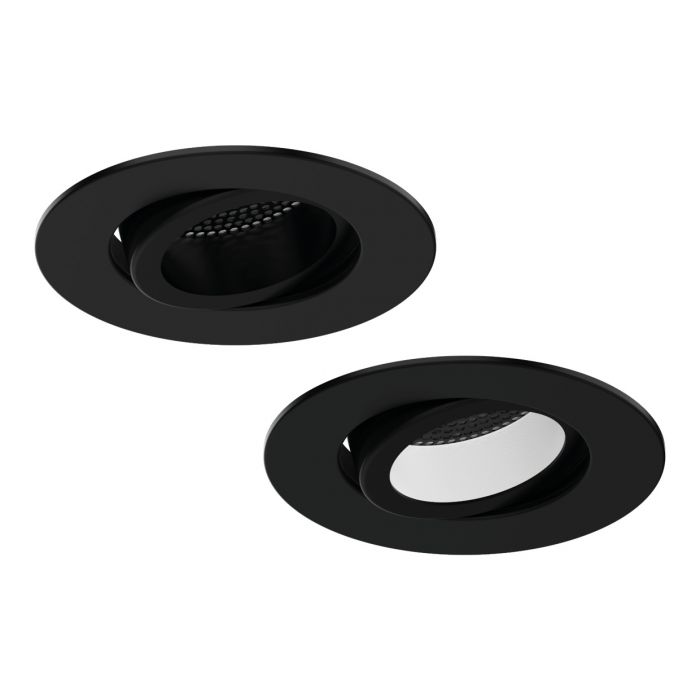 Carbon Black Twist & Lock Adjustable Bezel for iCan75 Platinum Downlight (AFDP75)