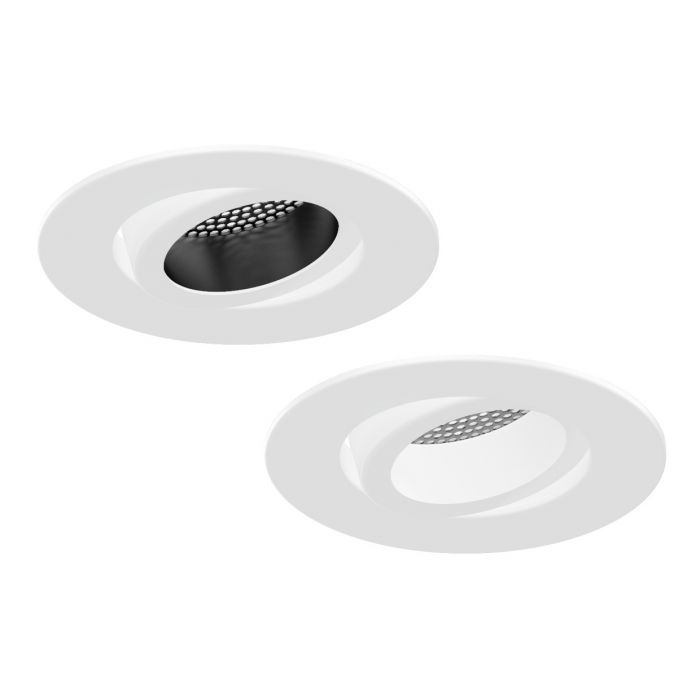 Polar White Twist & Lock Adjustable Bezel for iCan75 Platinum Downlight (AFDP75)