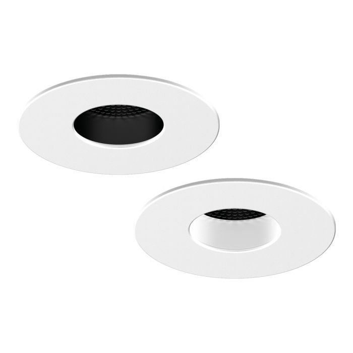 Polar White Twist & Lock Fixed Bezel for iCan75 Platinum Downlight (AFDP75)