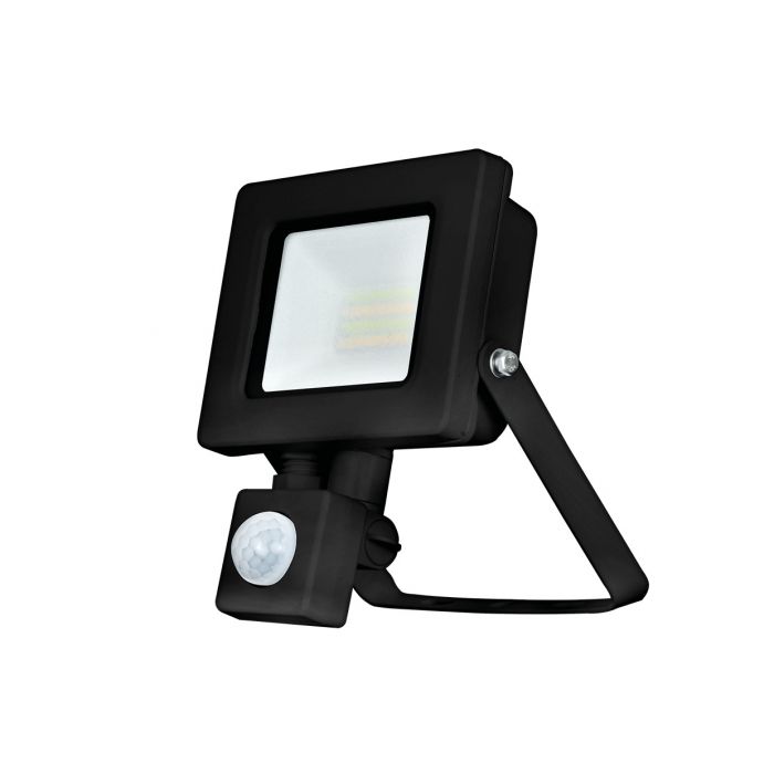 Hunter PIR IP65 CCT Selectable Black Floodlight With Internal Junction Box 10W