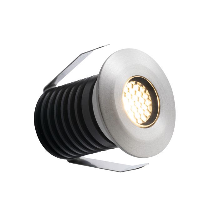 Britannia 1W LED 350mA IP67 Baffle Honeycomb Ground Light Stainless Steel Finish 3000K