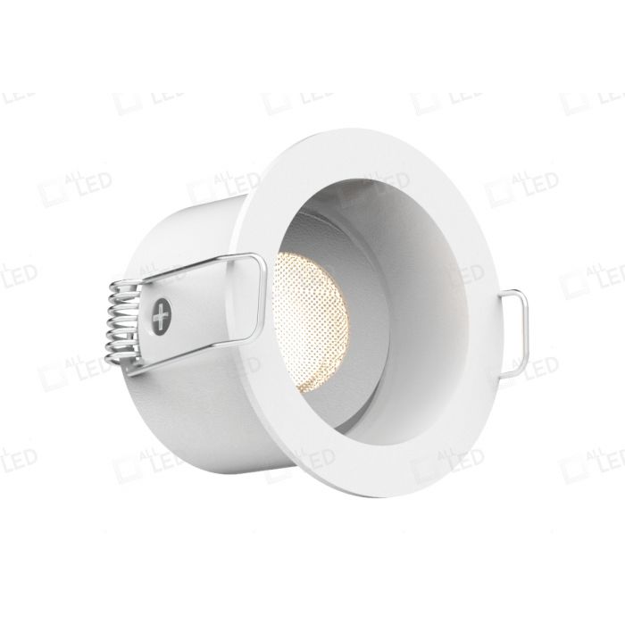 Vector 3W LED 350mA IP44 Matte Polar White Finish Adjustable Spotlight 3000K