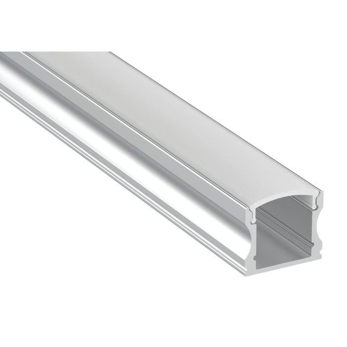 Profile4 2m Deep Surface Profile with Diffuser Aluminium Finish