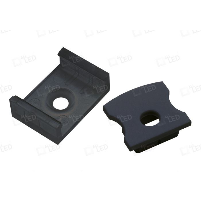APA004/BK/ACC Accessories Pack 4 Clear Brackets 4 End Caps for Profile4 Carbon Black Finish