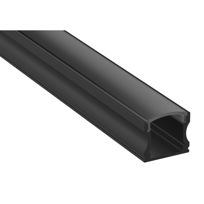 APA004/BK Profile4 2m Deep Surface Profile with Diffuser Carbon Black Finish