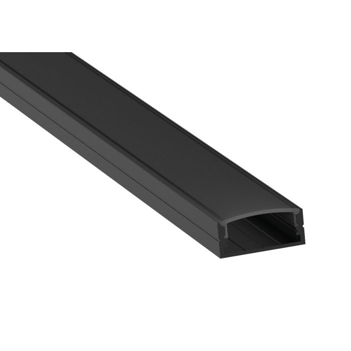 Profile8 2m Surface Double Width Profile with Diffuser Carbon Black Finish