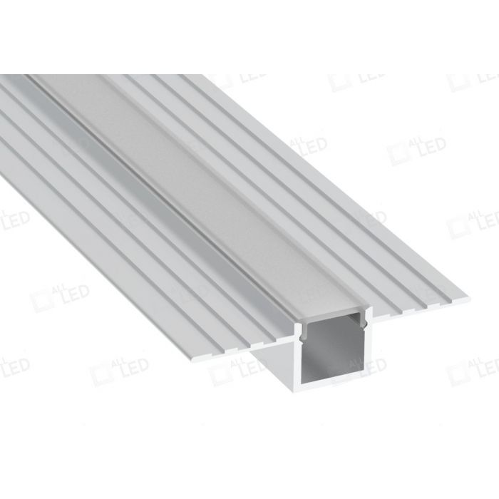 StealthLine 2m Anodised Aluminium Plaster-in Trimless Aluminium Profile