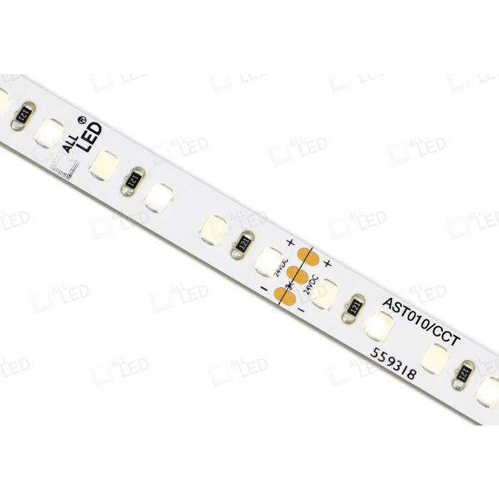 Trilogy 10w/m IP20 CCT LED Strip, 24V - Supplied in 40m Reels, or Cut to Length