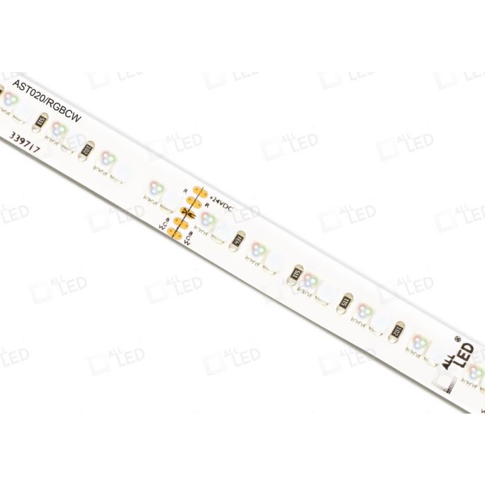 Pro RGBCW 20w/m IP20 LED Strip, 24V - Supplied in 40m Reels, or Cut to Length