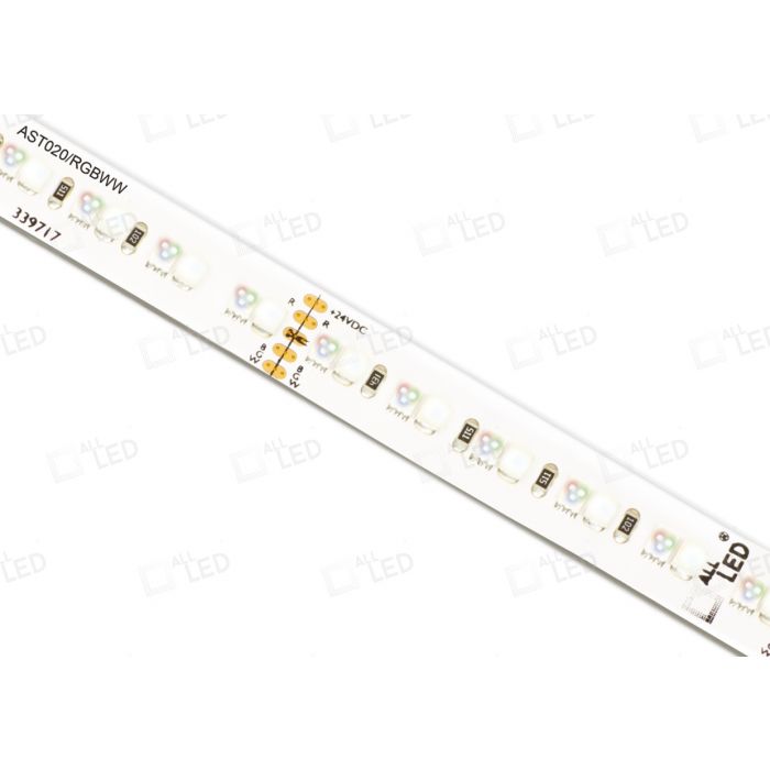 Pro RGBWW 20w/m IP20 LED Strip, 24V - Supplied in 40m Reels, or Cut to Length