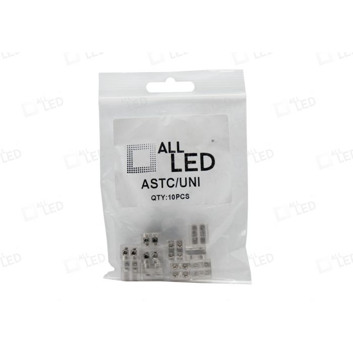 UniCube Solderless Universal LED Strip Straight Connector 10 Pack