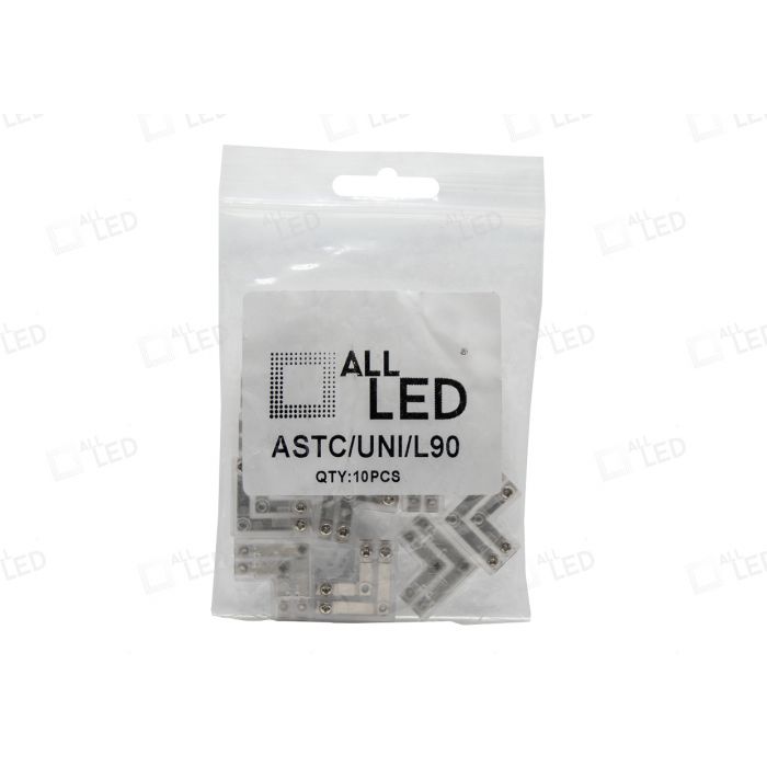 UniCube Solderless Universal LED Strip 90° Connector 10 Pack