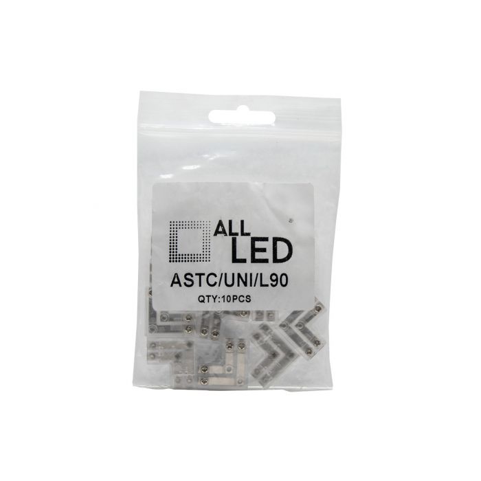 UniCube Solderless Universal LED Strip 90° Connector 10 Pack