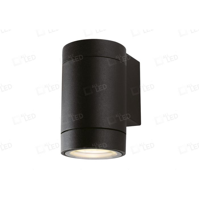 Tubular GU10 IP65 Carbon Black Powder Coated Unidirectional Wall Light