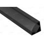 APA002/BK Profile2 2m 45˚ Angled Profile with Smoked Black Diffuser Carbon Black Finish