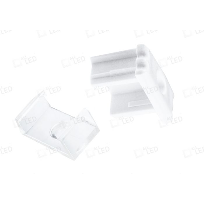 Accessories Pack 4 Clear Brackets 4 End Caps for Profile1 Aluminium (APA001/AL)