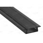 APA003/BK Profile3 2m Recessed Profile with Smoked Black Diffuser Carbon Black Finish